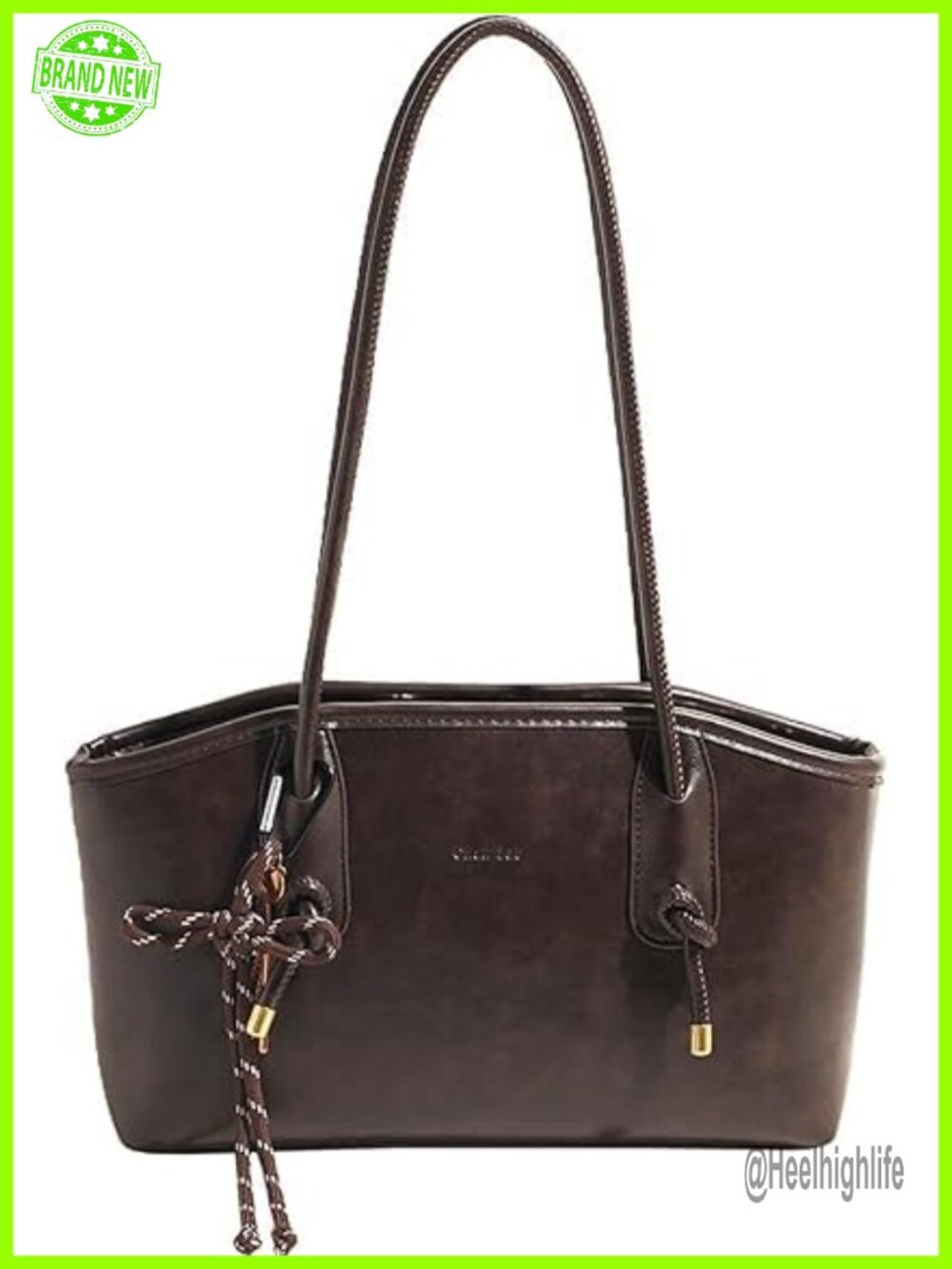 Faux Leather Hobo Shoulder Bag Vintage Fall Handbag Zip Closure Tote